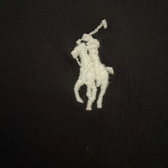 Polo by Ralph Lauren Short Sleeve Polo Shirt, Black w/ White Pony, XL - Picture 2 of 3